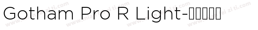 Gotham Pro R Light字体转换